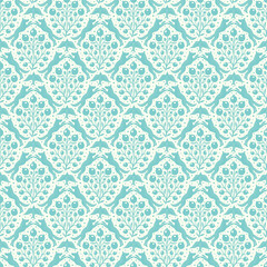 Hand drawn woodland animals seamless pattern Decorative cute dog wolf bird berries seamless pattern