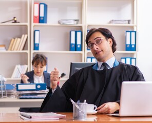 Two lawyers working in the office