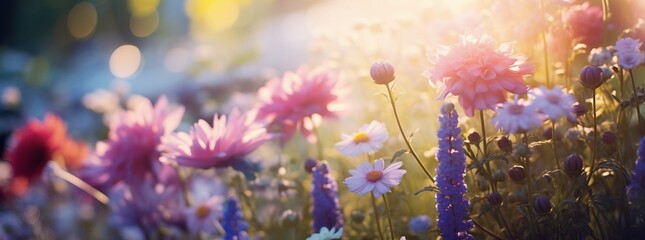 flowers in the morning, background, wallpaper 