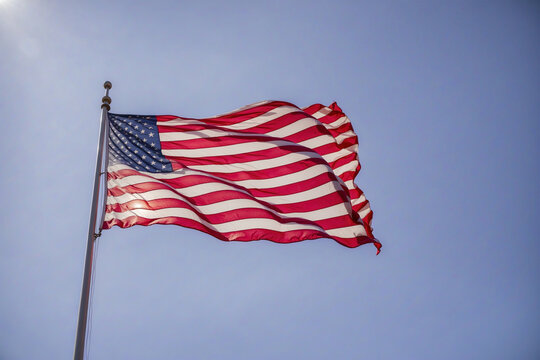 photo of the United States flag flying 11