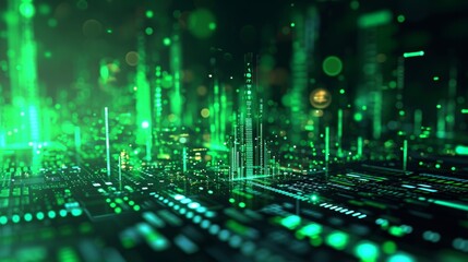 Fototapeta premium Cryptocurrency and Trading: Cryptocurrency Symbols and Graphs and conceptual metaphors of Innovation and Exchange