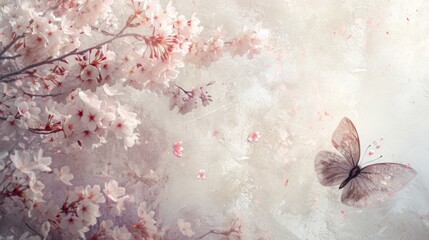 Spring Blossoms and Renewal: Cherry Blossoms and Butterflies and conceptual metaphors of Rebirth and Beauty