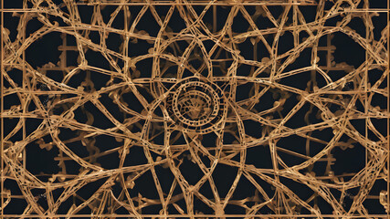 Background with seamless pattern in islamic art style. Geometric ornament tiled texture. AI generated image, ai