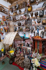 casa museo de Pascual Abaj, cerro Turkaj, Chichicastenango, Quich&eacute;, Guatemala, America Central