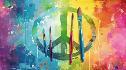 Art for Peace: Paintbrushes and Peace Symbols and conceptual metaphors of Creativity and Expression