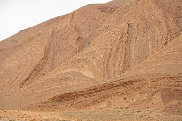 plegamientos geomorfologicos, Gargantas del Todgha, Alto Atlas, Marruecos, Africa