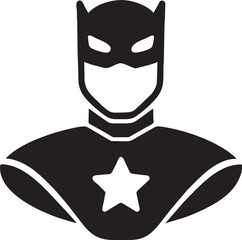 superhero, icon, illustration, vector, isolated