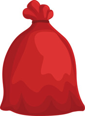 Red garbage bag icon cartoon vector. Earth eco item. Bottle paper general