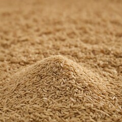 Heap of raw oats close-up.
