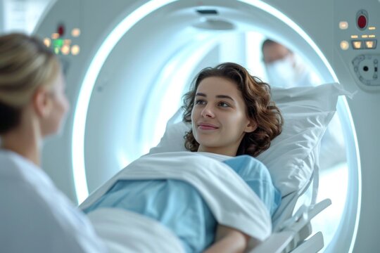 medical tomograph hospital patient nurse