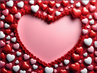 Heartfelt Elegance: Beautiful Greeting Image for Valentine's Day. generative AI