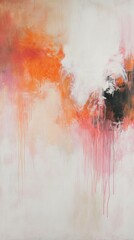 Abstract Painting With Red and Orange Colors
