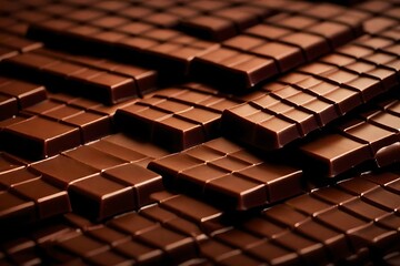 chocolate bars on white