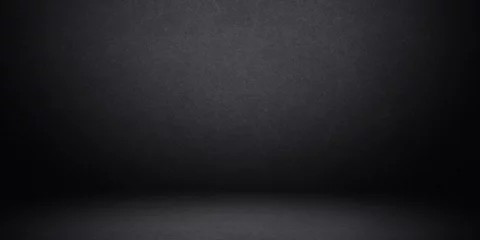 Tuinposter Abstract luxury blur dark gray and black gradient, empty space room for showing display your products. background, gradient room studio © gojalia