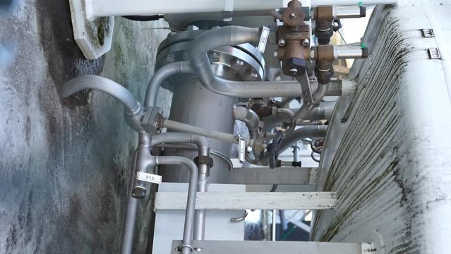 pipes and taps system vertical video. High quality FullHD footage