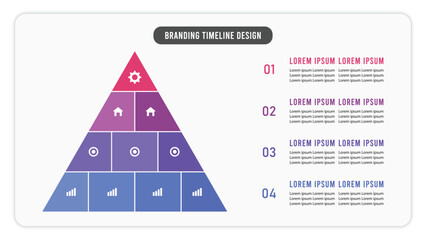 triangle four step infographic template.eps