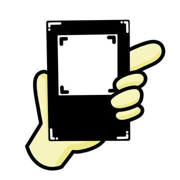 png qr-code on hand cartoon pcsk studio premium