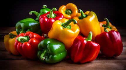 Colorful Peppers - Fresh Close-Up Vegetable Art