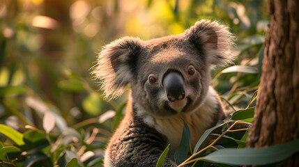 Portrait of a baby koala