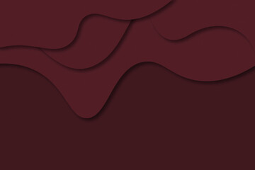 Crimson Cascade: Abstract Waves in Paper Cut Style