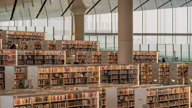 the famous library of qatar.