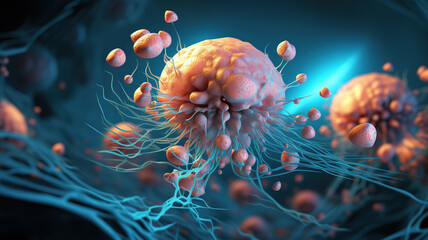 Diagram showing ovarian cancer - obrazy, fototapety, plakaty