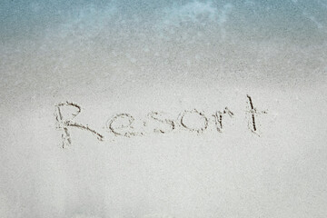 A Beautiful sea and sand on the shore vacation travel background