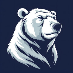 Polar Bear Logo Illustration 