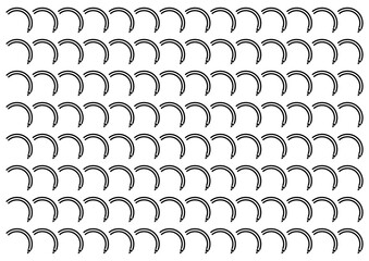 curved pencil background on white background. education background