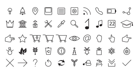 Office business icon set computer universal web icons collection