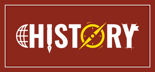 Fototapeta premium concept history word. history word with symbols concept