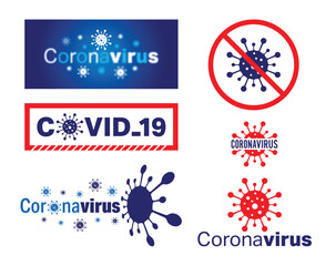 coronavirus logo. coronavirus word and symbol