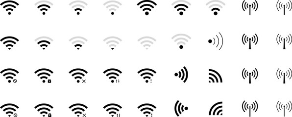 Wifi Signal Icon. Wireless internet symbol.