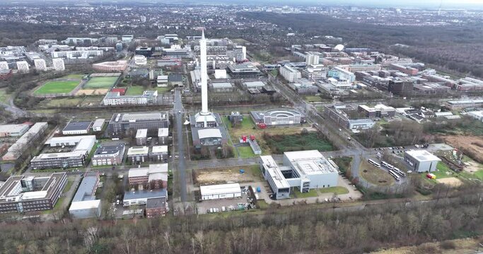 University of Bremen the German city of Bremen. Campus aerial birds eye overview. Science, learning, knowledge.
