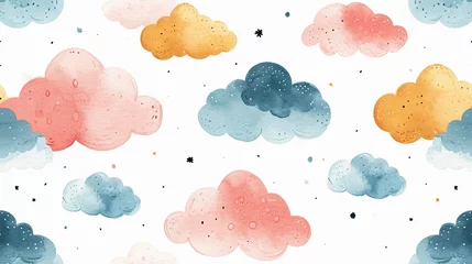 Meubelstickers seamless pattern with watercolor splashes © ulugbek