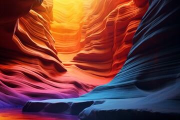 Mesmerizing Layers of Colorful Rock Formations in a Hidden Canyon.
