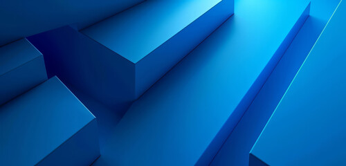3D geometric blue cubes as an abstract wallpaper design.