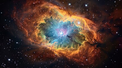 real photo of a nebula with real colors