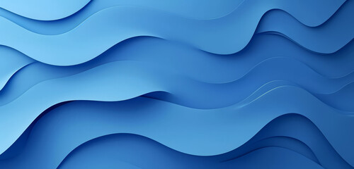 Flowing blue curves in a serene abstract design.
