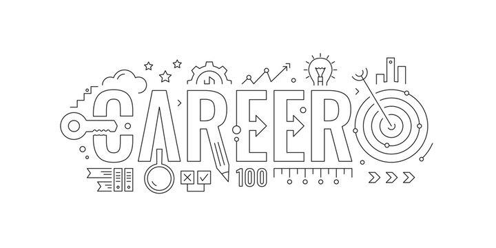 career symbols and career word