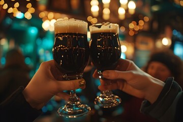 Cheers to St. Patrick's Day with Dark Beers - obrazy, fototapety, plakaty