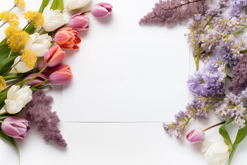 Spring flowers background. Happy Easter. Mother's Day. International Women's Day