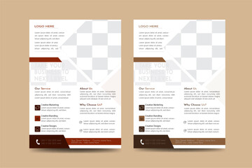Corporate business flyer template design set.