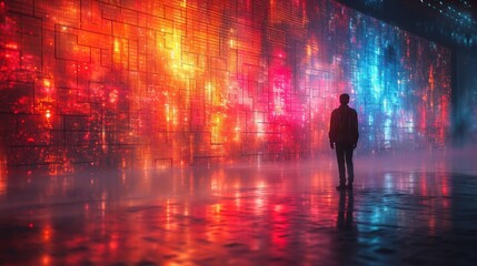 Obraz premium The Screen Scribe: Weaving Tales with Pixels and Light