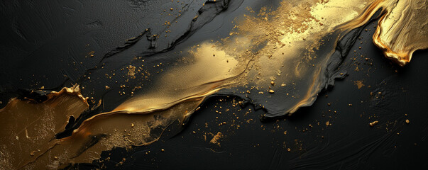 Abstract Background Golden Ink Clouds - obrazy, fototapety, plakaty
