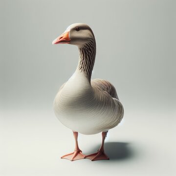 full body view of greylag goose alone