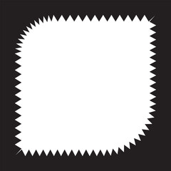 Scallop Edge Square Leaf Border Frame