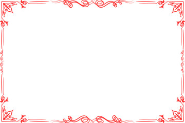 Simple  Rectangle photo or picture frame or border with white background