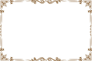Simple  Rectangle photo or picture frame or border with white background