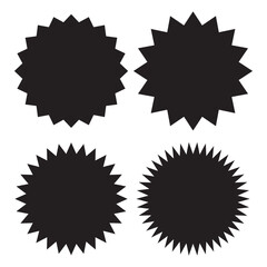 Set of sale sticker, price tag, starburst, quality mark, sunburst badges, retro stars. Modern elements swiss style figures stars flowers circles